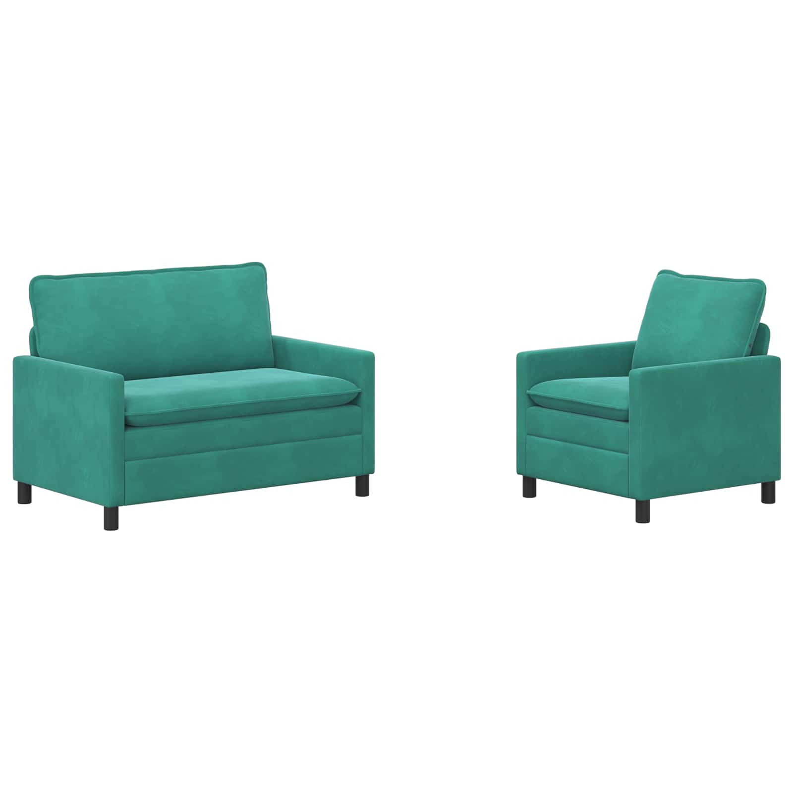 Sofa Set 2 pcs Türkis Samt