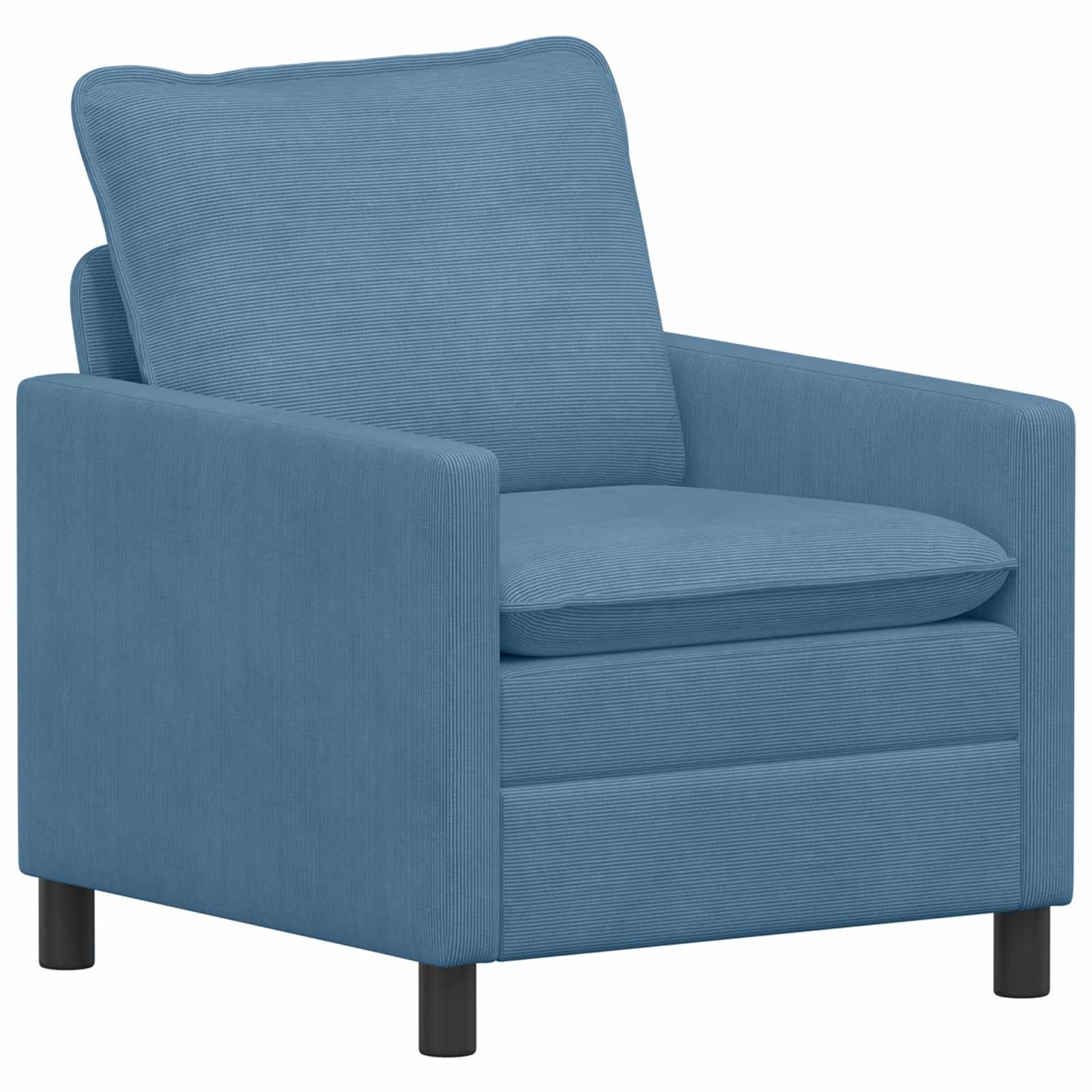Sofa Set 2 pcs Blau Stoff