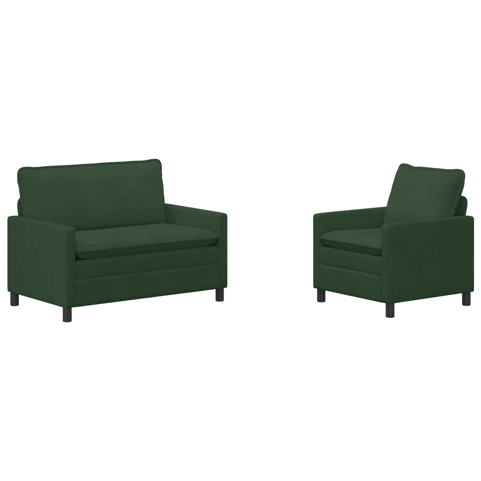 Sofa Set 2 pcs Dschungelgrün Stoff