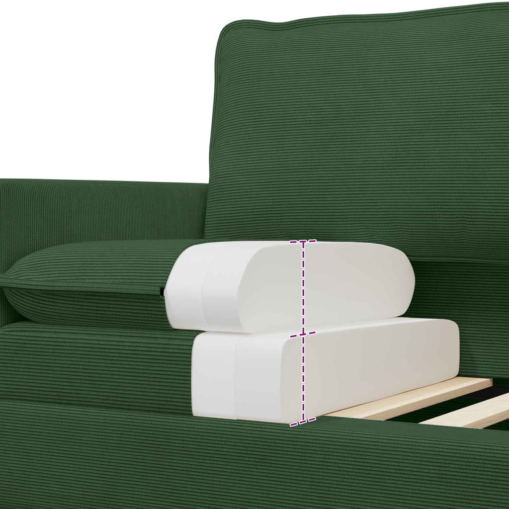 Sofa Set 2 pcs Dschungelgrün Stoff