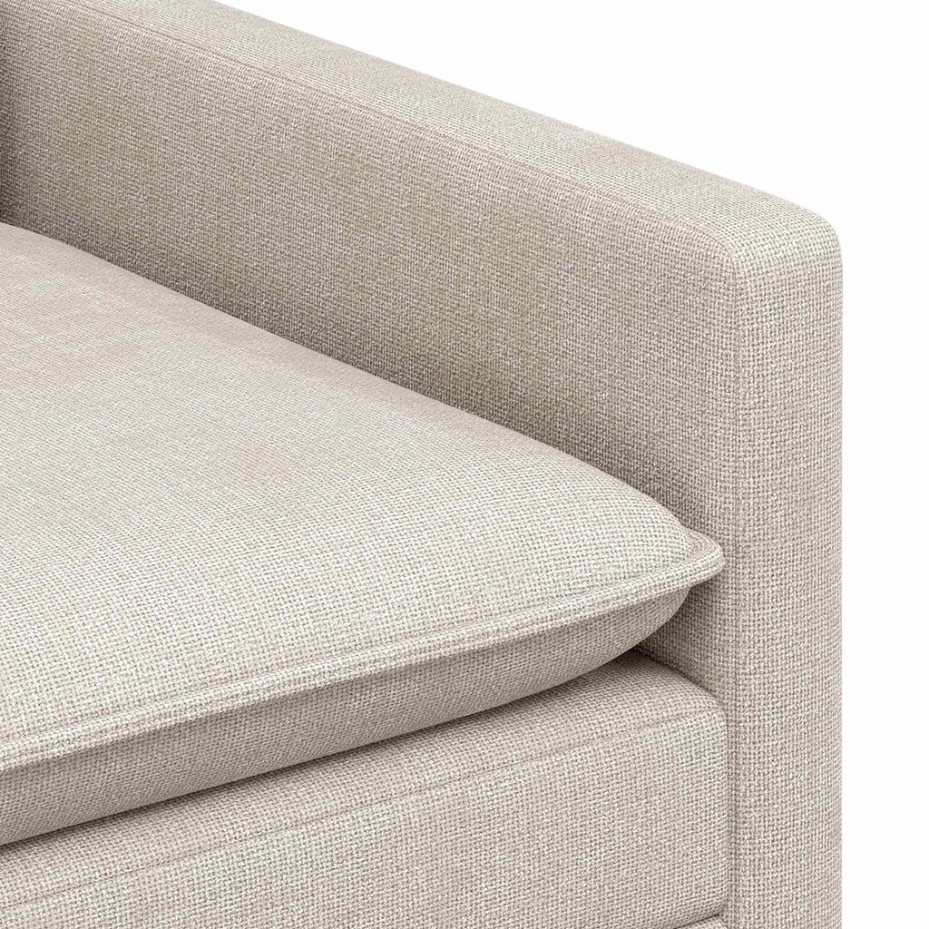 Sofa Set 2 pcs Creme Polyester