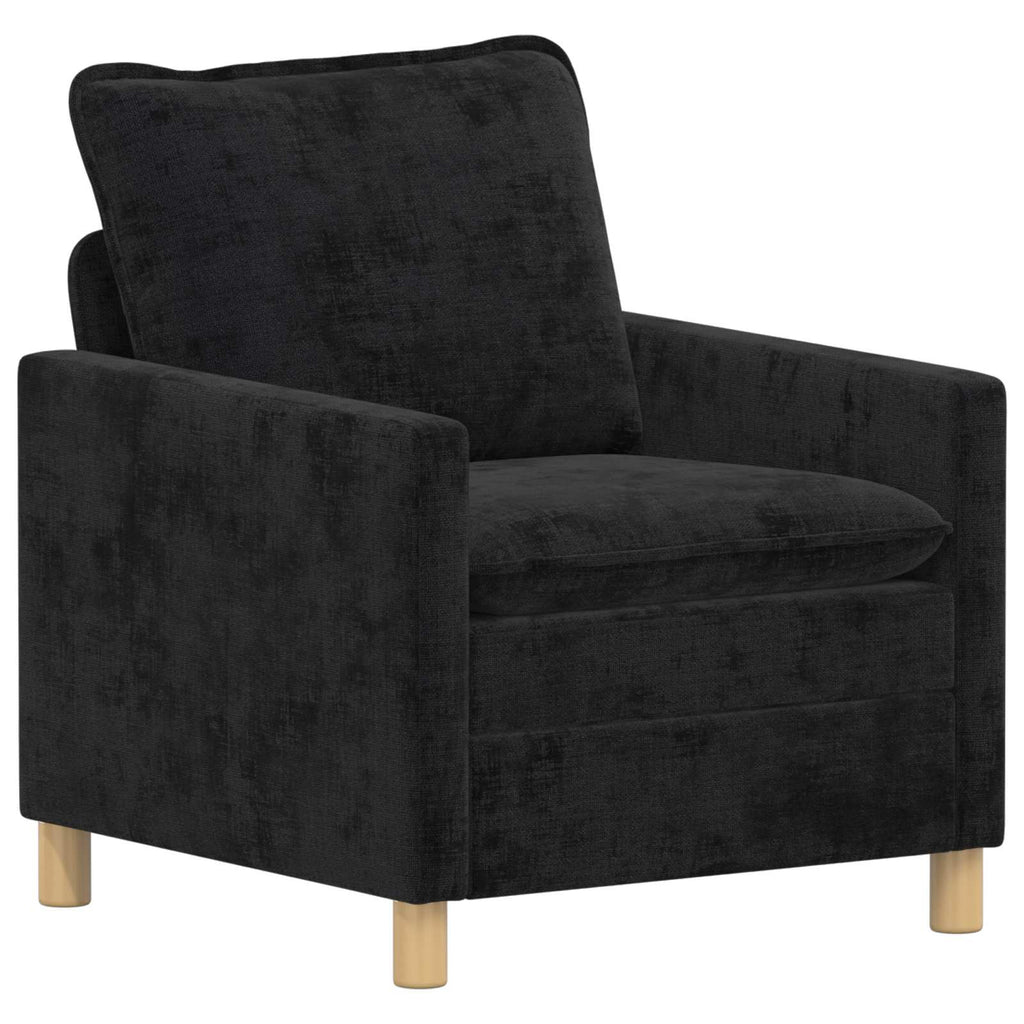 Sofa Set 2 pcs Schwarz Polyester