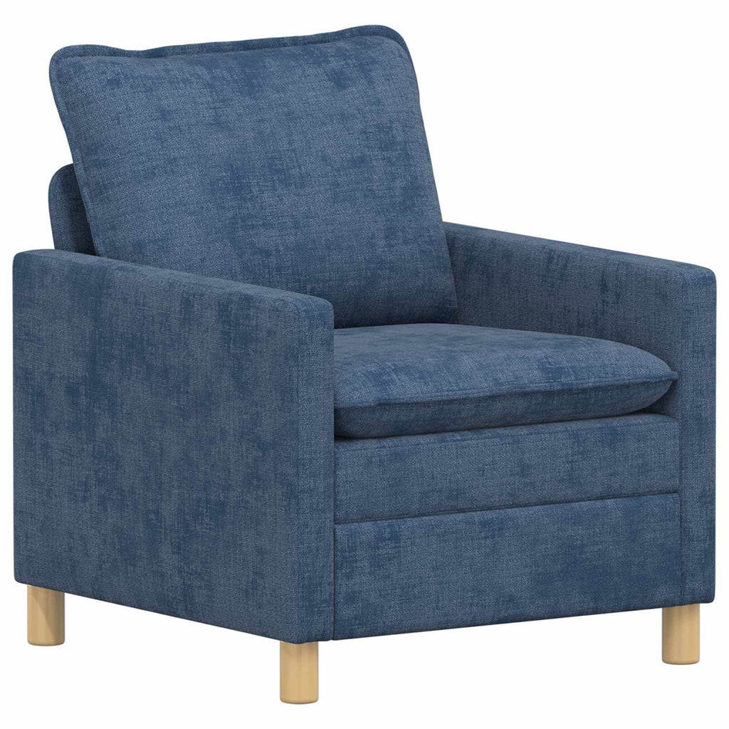 Sofa Set 2 pcs Blau Polyester