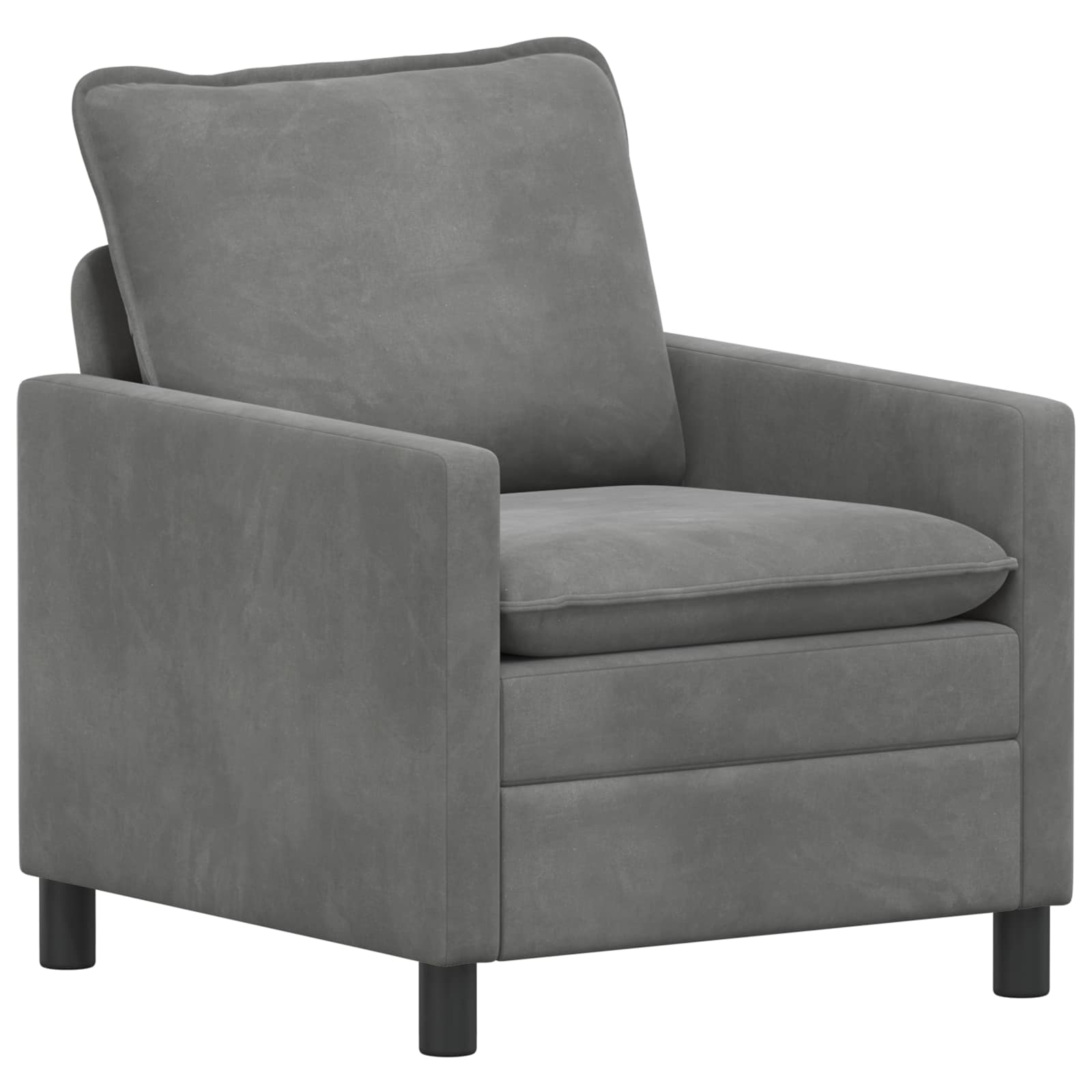 Sofa Set 2 pcs Dunkelgrau Samt
