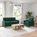 Sofa Set 2 pcs Dunkelgrün Samt
