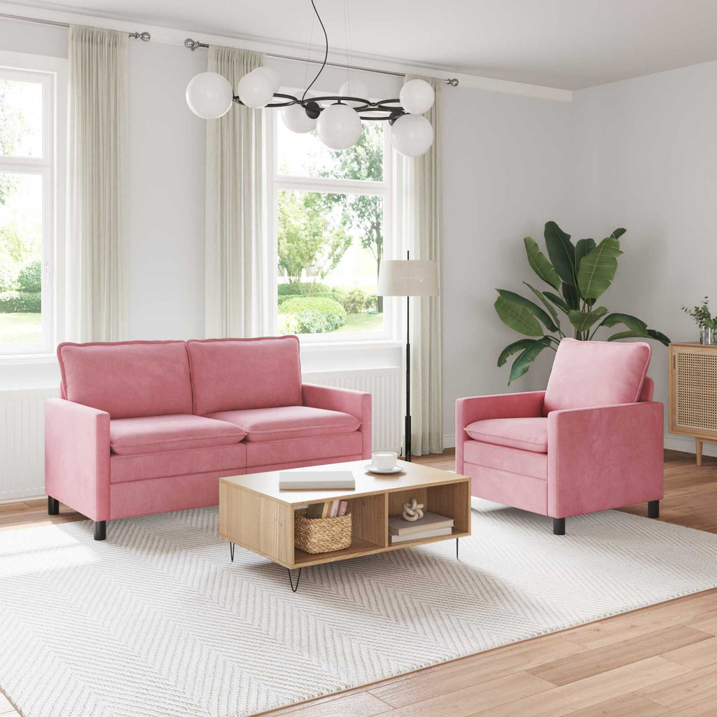 Sofa Set 2 pcs Rosa Samt