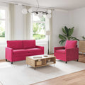 Sofa Set 2 pcs Weinrot Samt