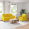 Sofa Set 2 pcs Gelb Samt