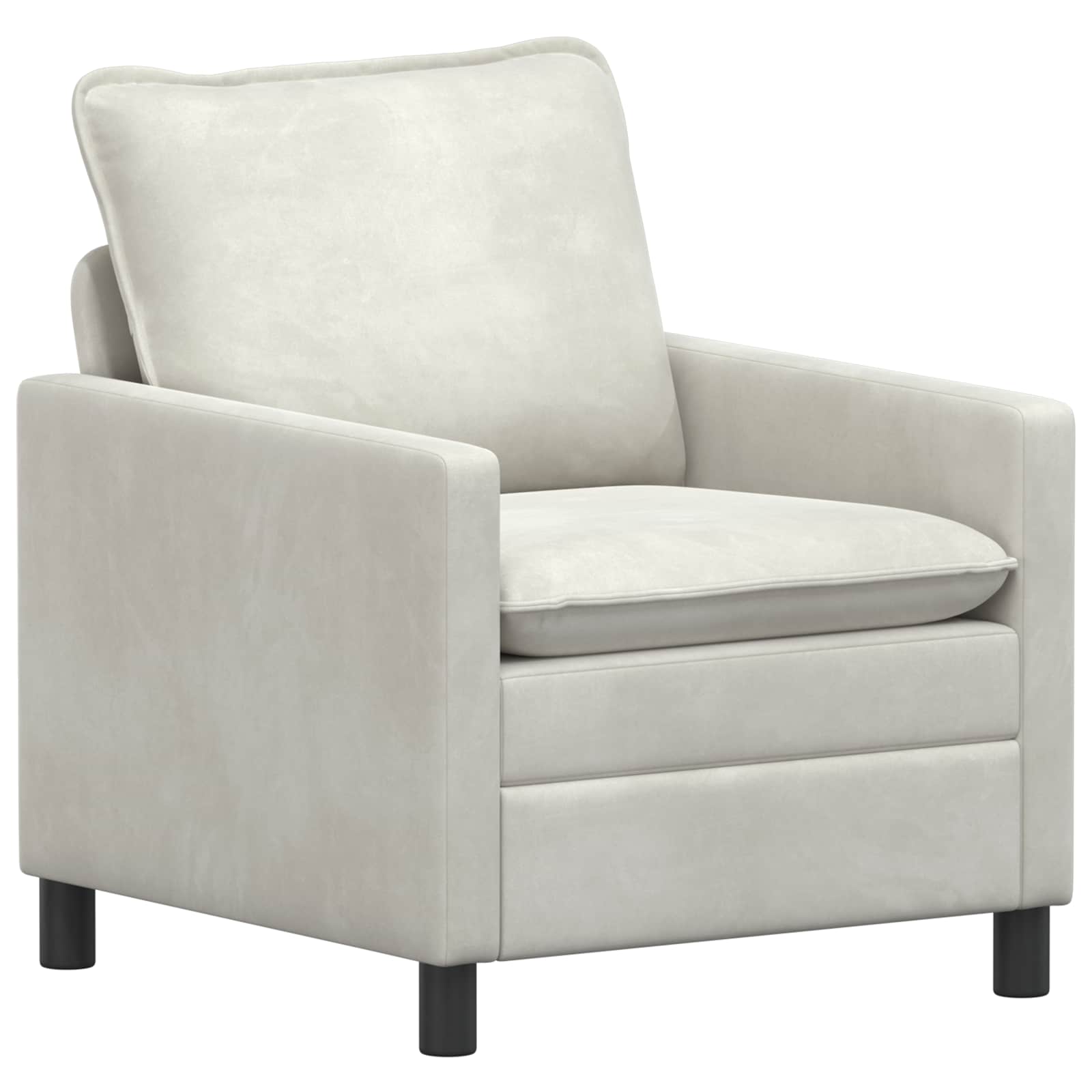 Sofa Set 2 pcs Creme Samt