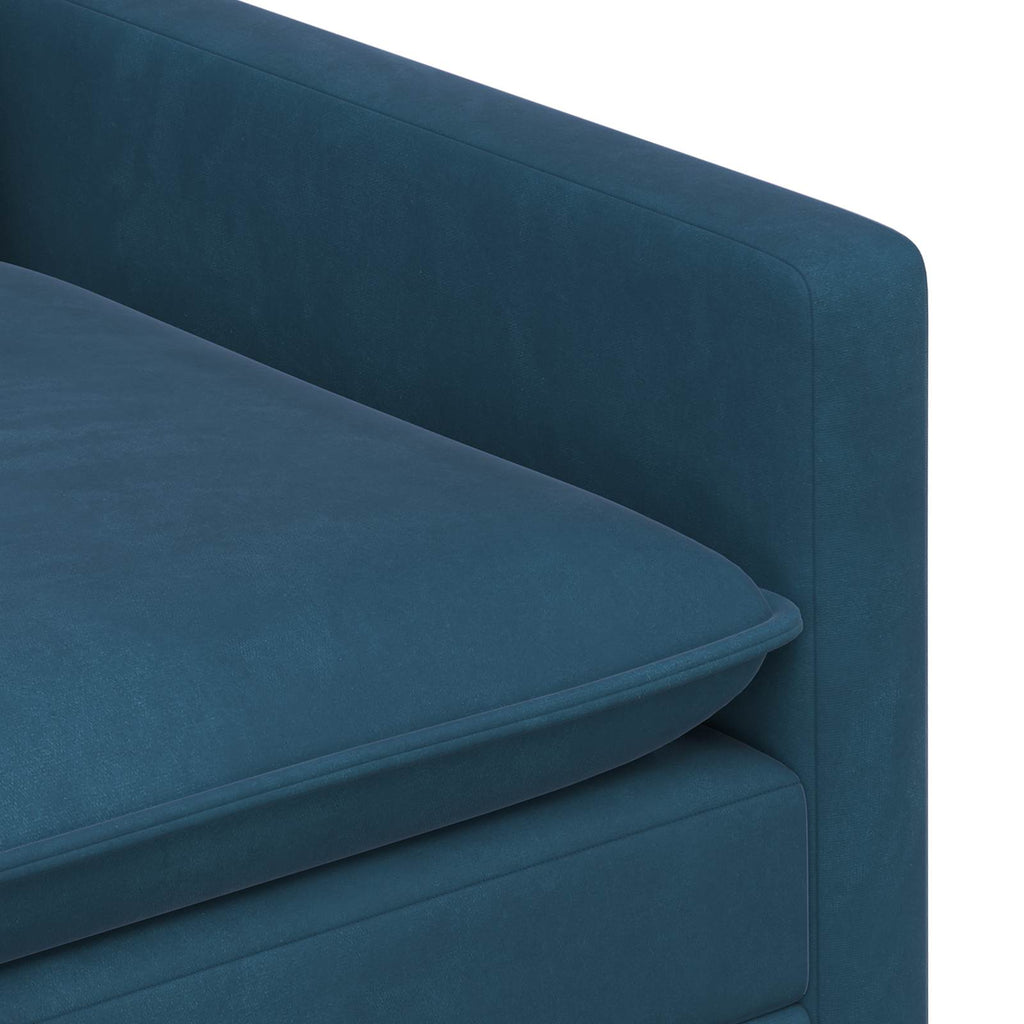 Sofa Set 2 pcs Blau Samt