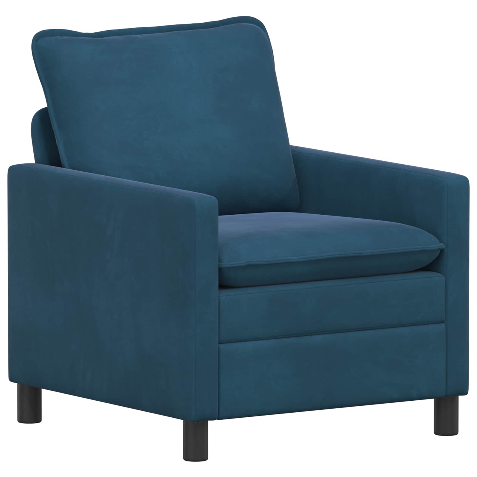 Sofa Set 2 pcs Blau Samt