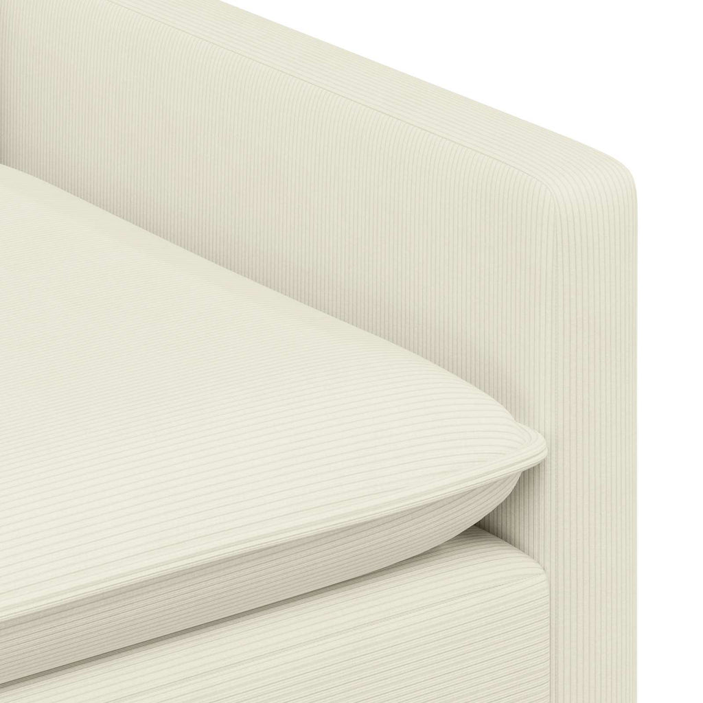 Sofa Set 2 pcs Creme Stoff