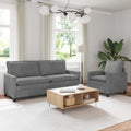 Sofa Set 2 pcs Dunkelgrau Samt