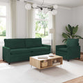 Sofa Set 2 pcs Dunkelgrün Samt