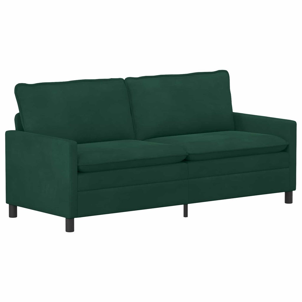 Sofa Set 2 pcs Dunkelgrün Samt