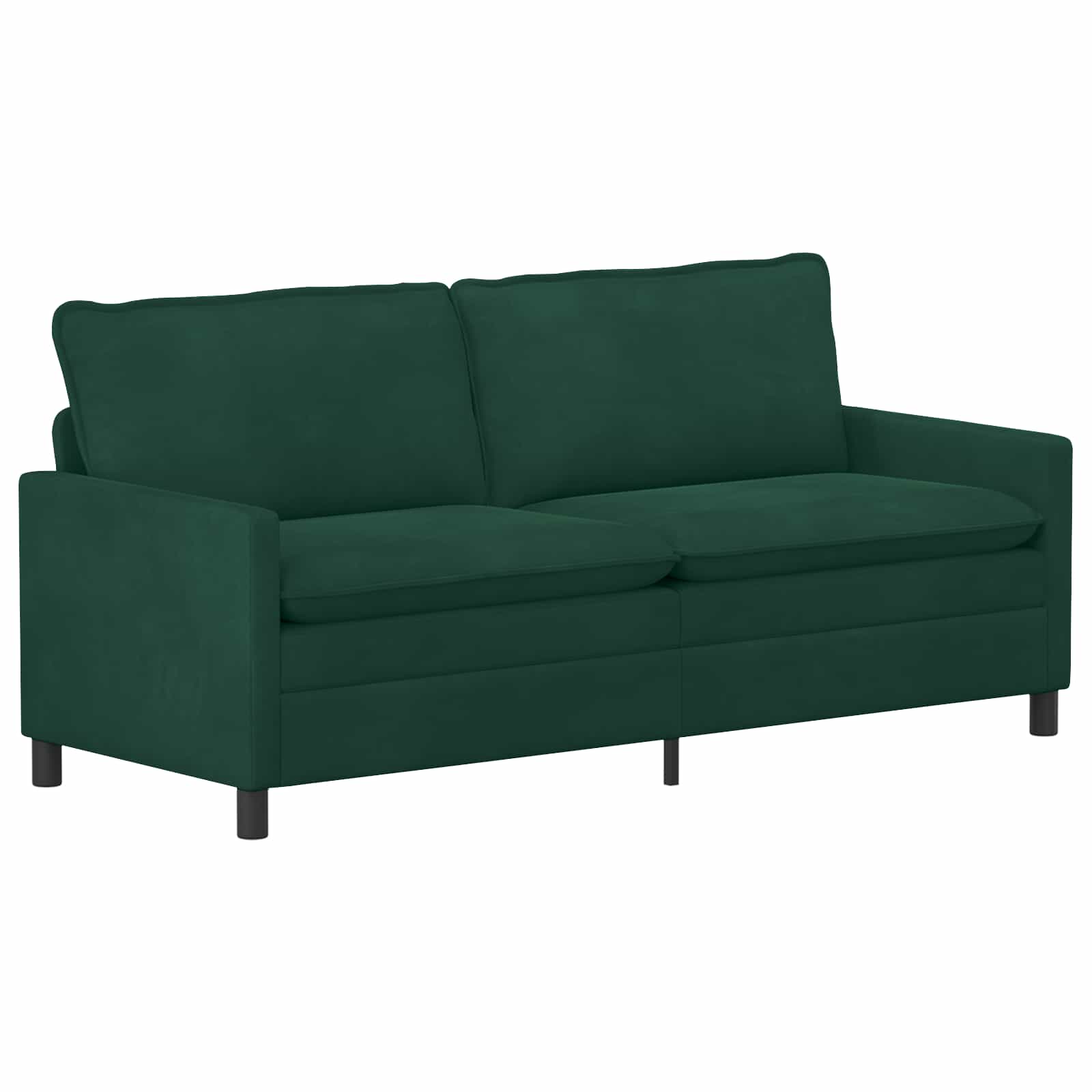 Sofa Set 2 pcs Dunkelgrün Samt