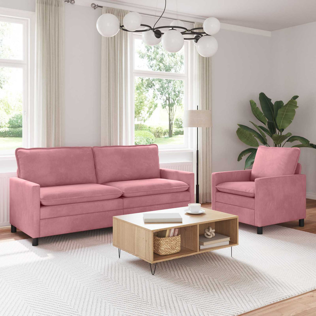 Sofa Set 2 pcs Rosa Samt
