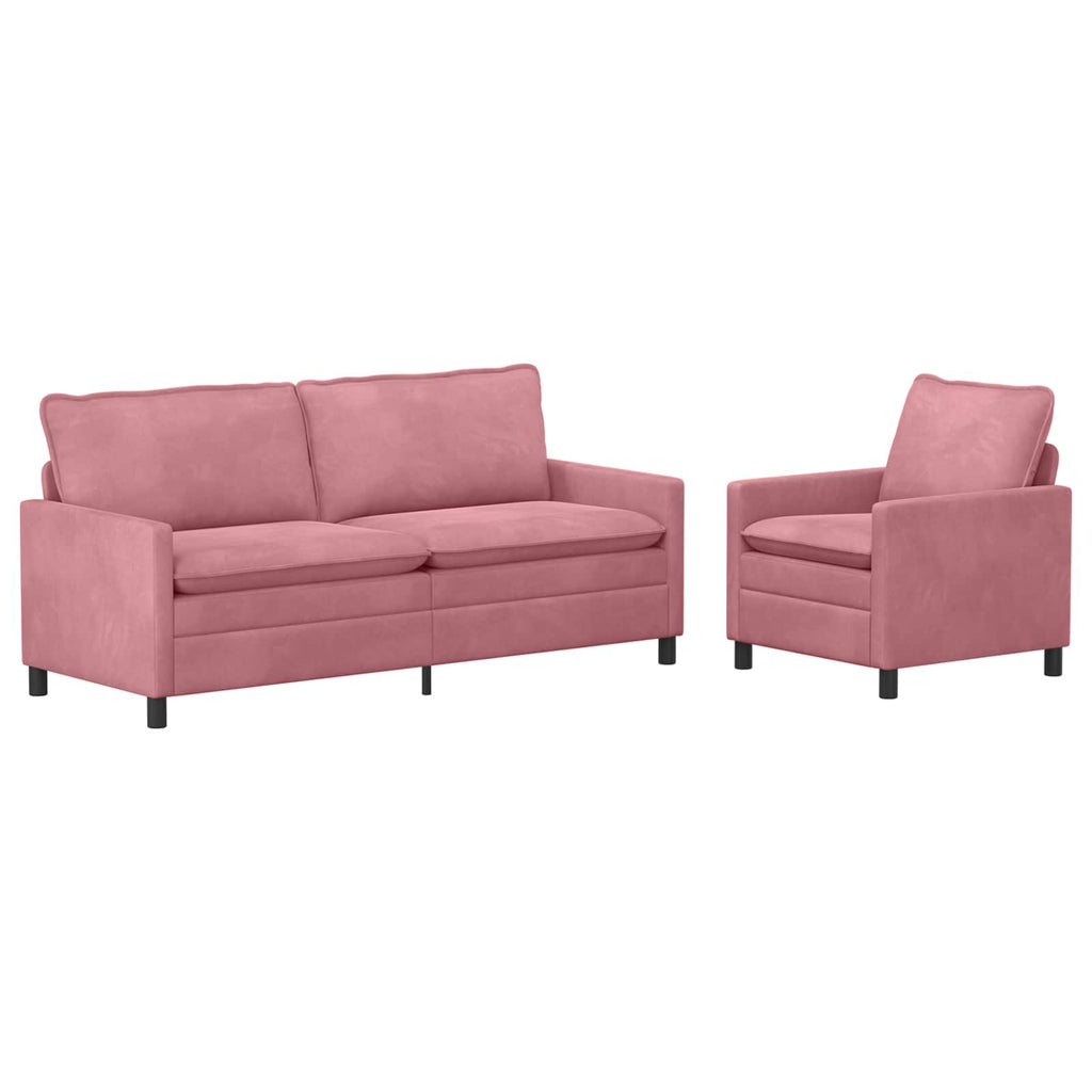 Sofa Set 2 pcs Rosa Samt