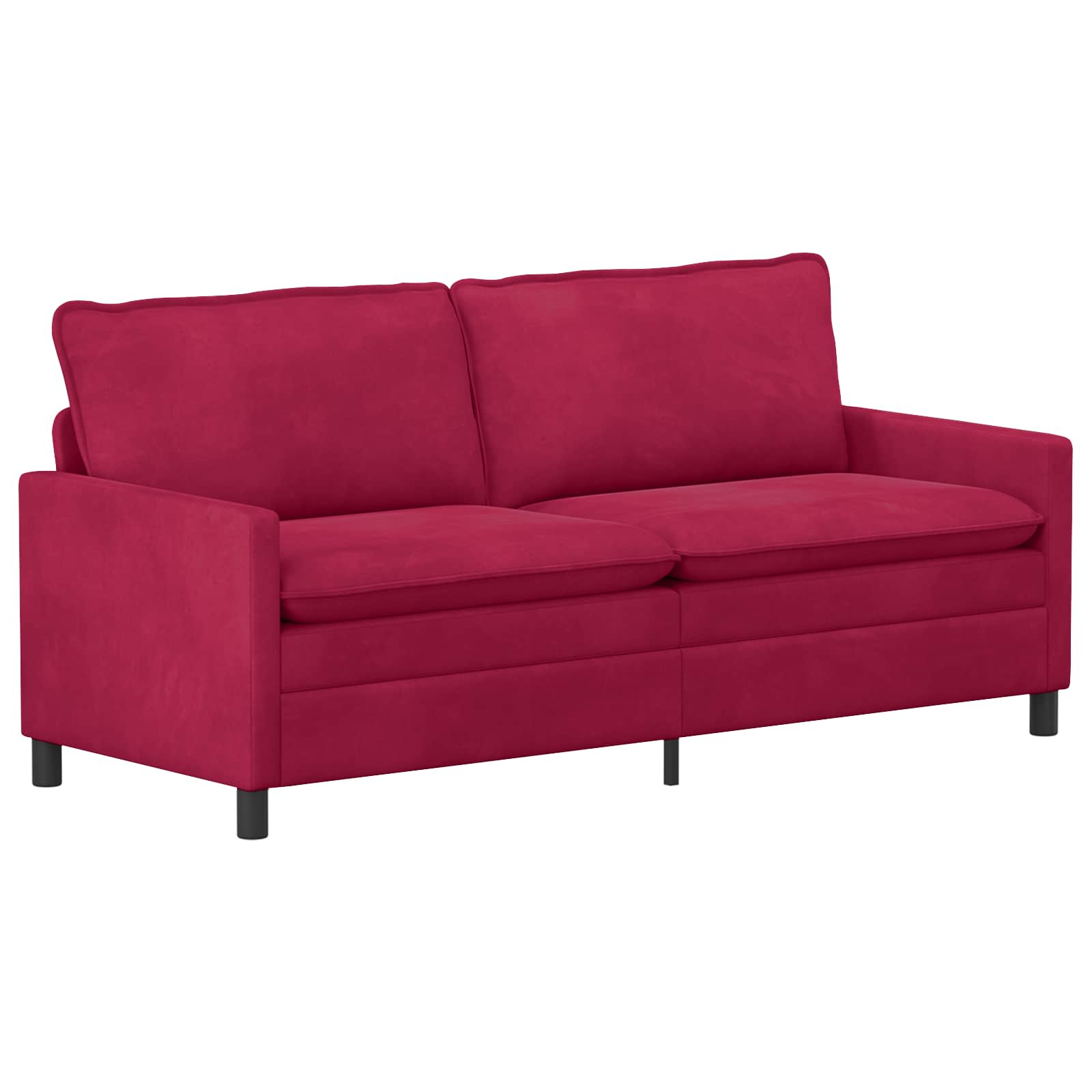 Sofa Set 2 pcs Weinrot Samt