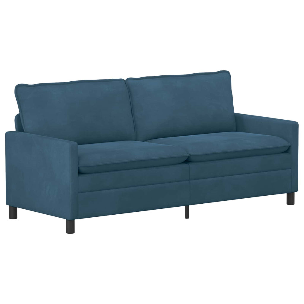 Sofa Set 2 pcs Blau Samt