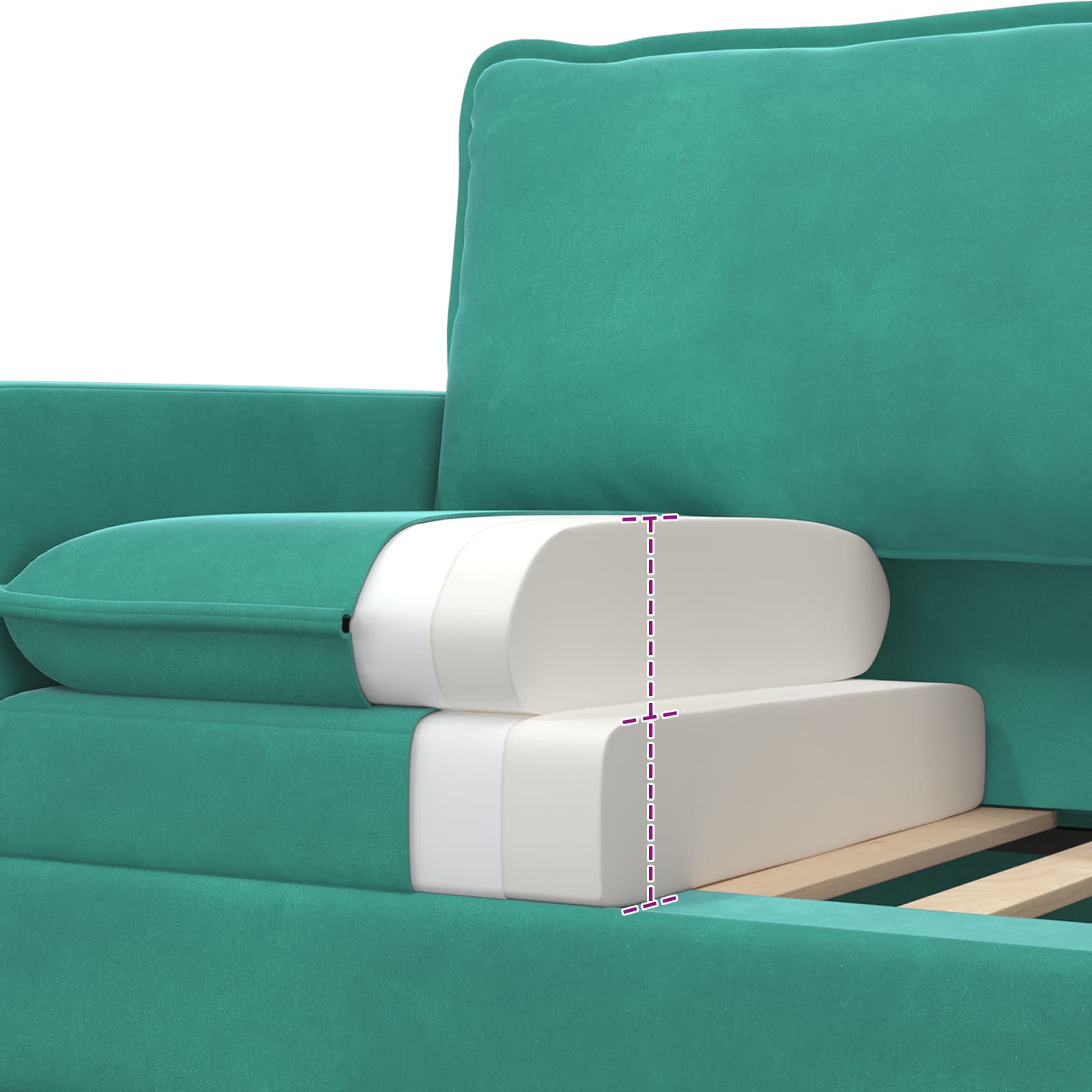 Sofa Set 2 pcs Türkis Samt