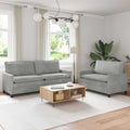 Sofa Set 2 pcs Hellgrau Samt