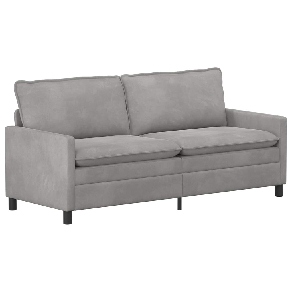 Sofa Set 2 pcs Hellgrau Samt