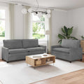 Sofa Set 2 pcs Dunkelgrau Samt