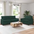 Sofa Set 2 pcs Dunkelgrün Samt