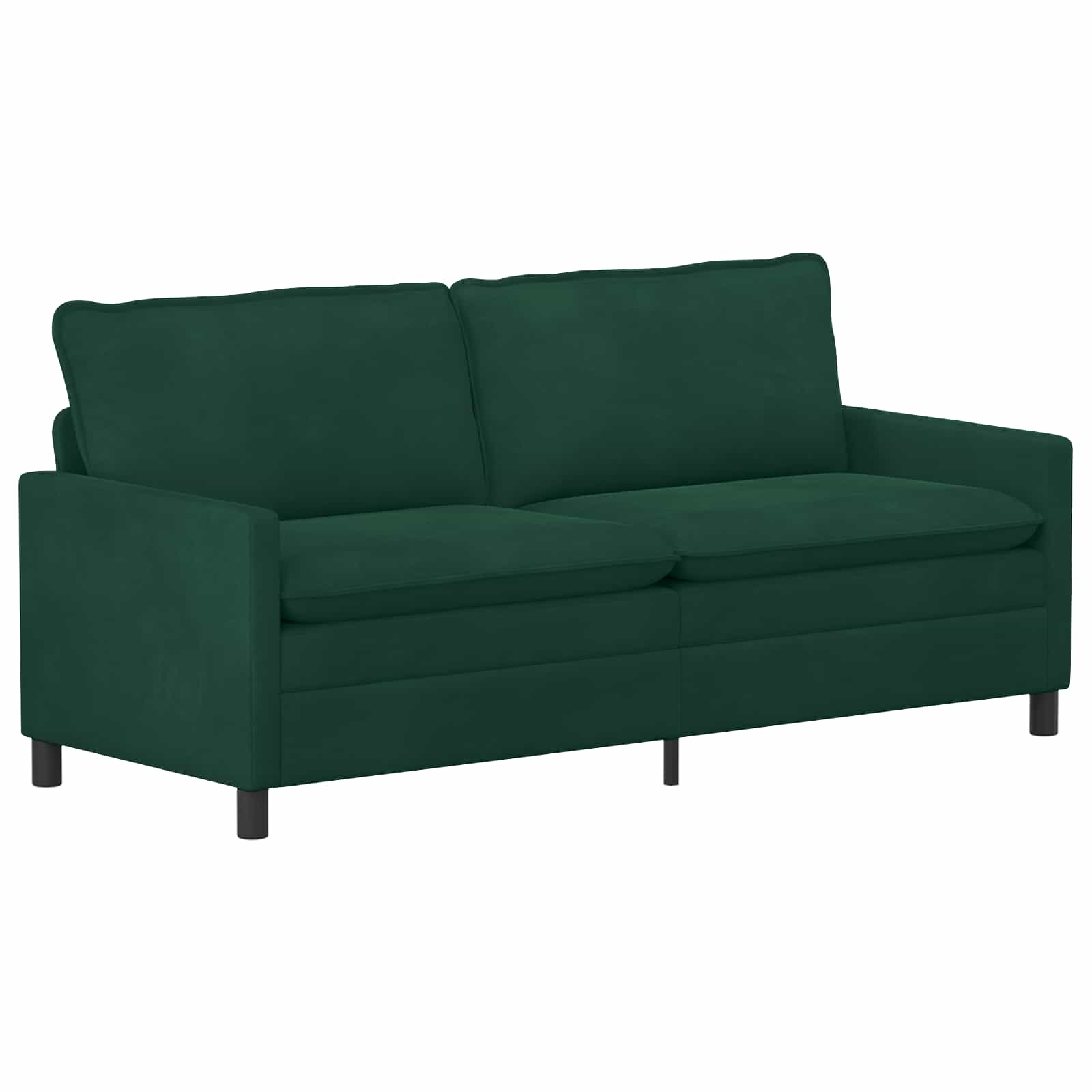 Sofa Set 2 pcs Dunkelgrün Samt