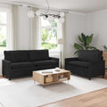 Sofa Set 2 pcs Schwarz Samt