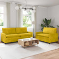 Sofa Set 2 pcs Gelb Samt