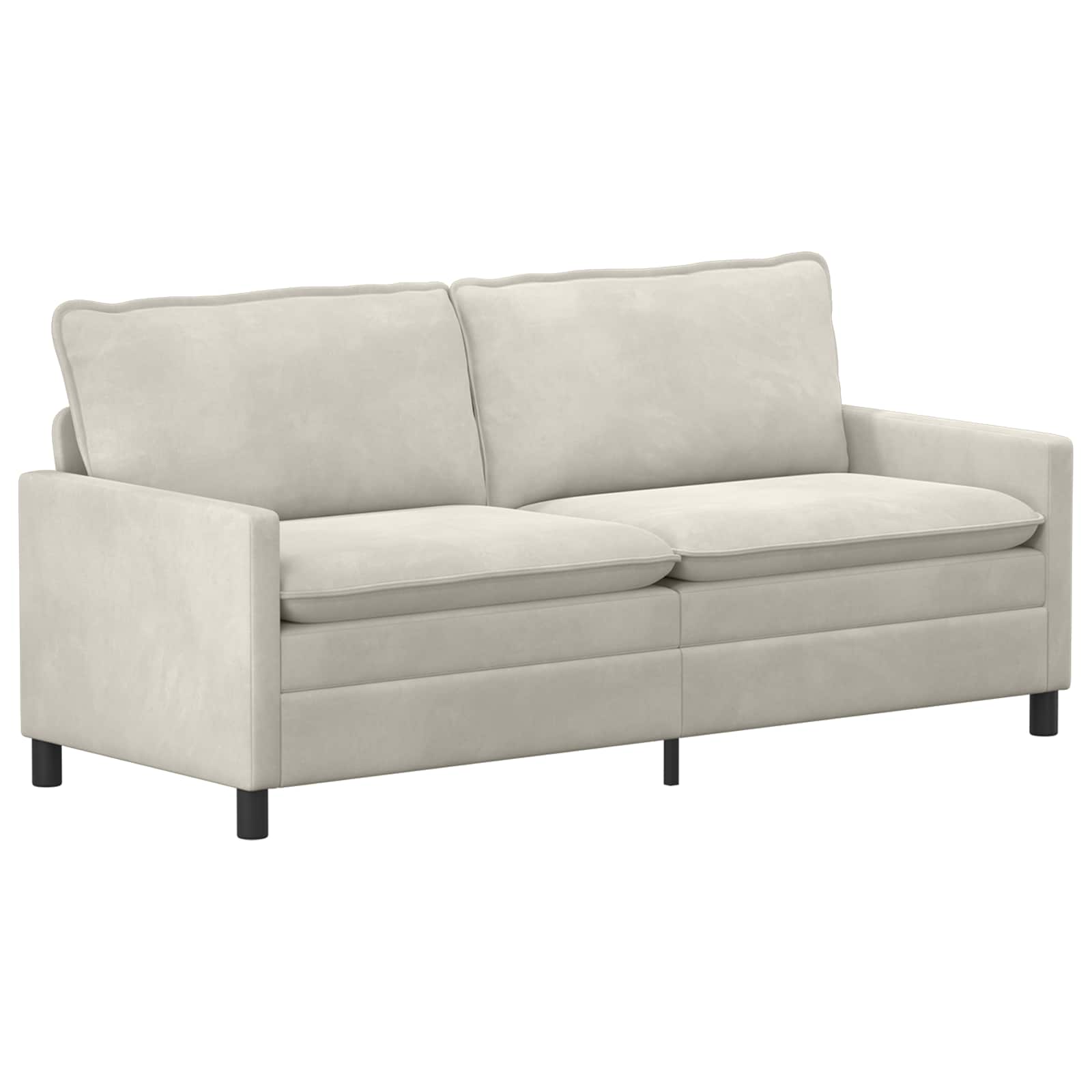 Sofa Set 2 pcs Creme Samt
