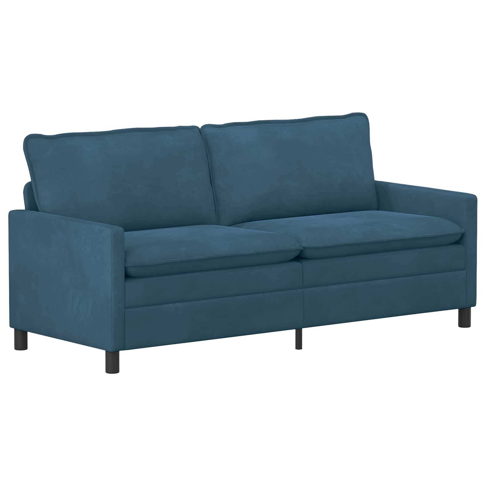 Sofa Set 2 pcs Blau Samt