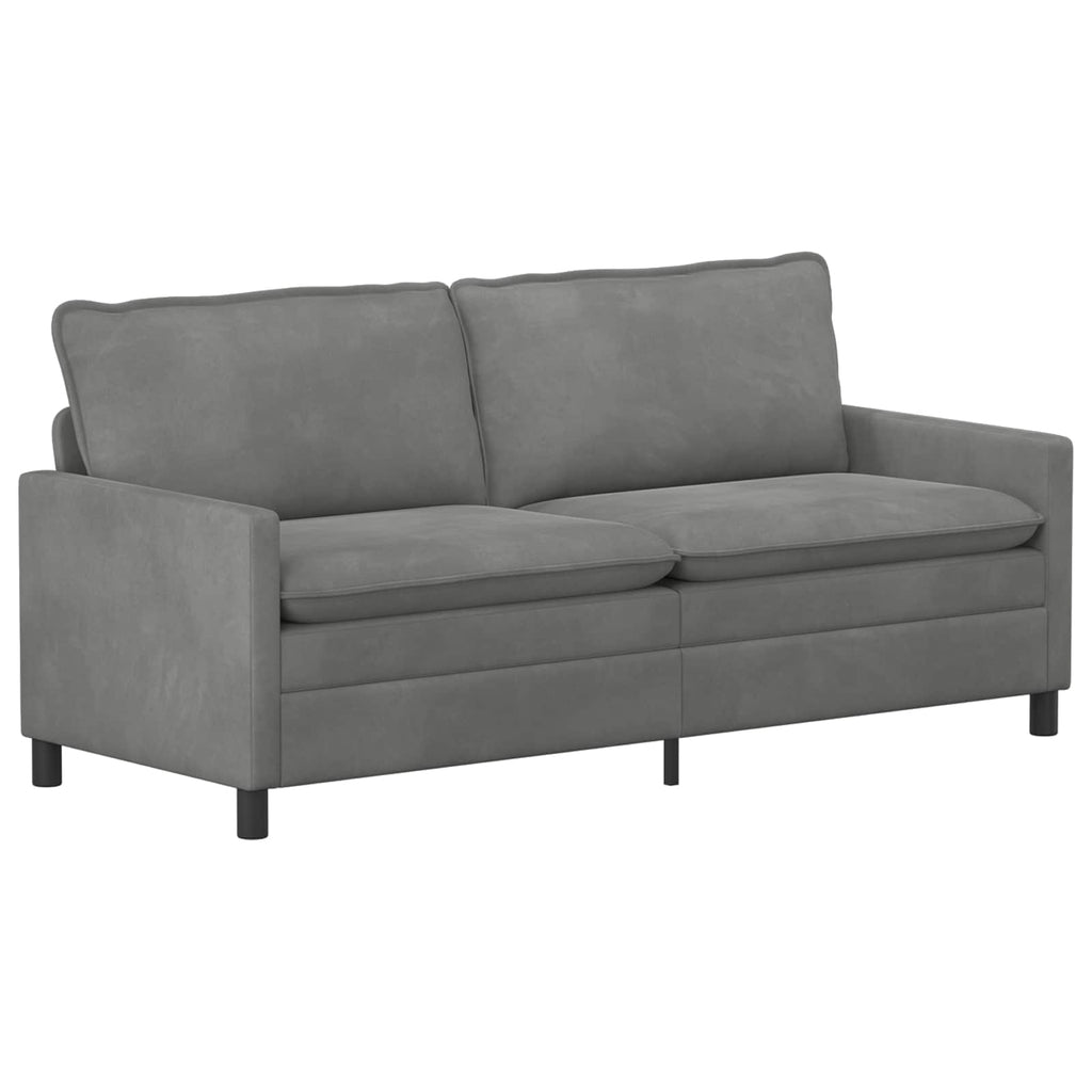 Sofa Set 2 pcs Dunkelgrau Samt