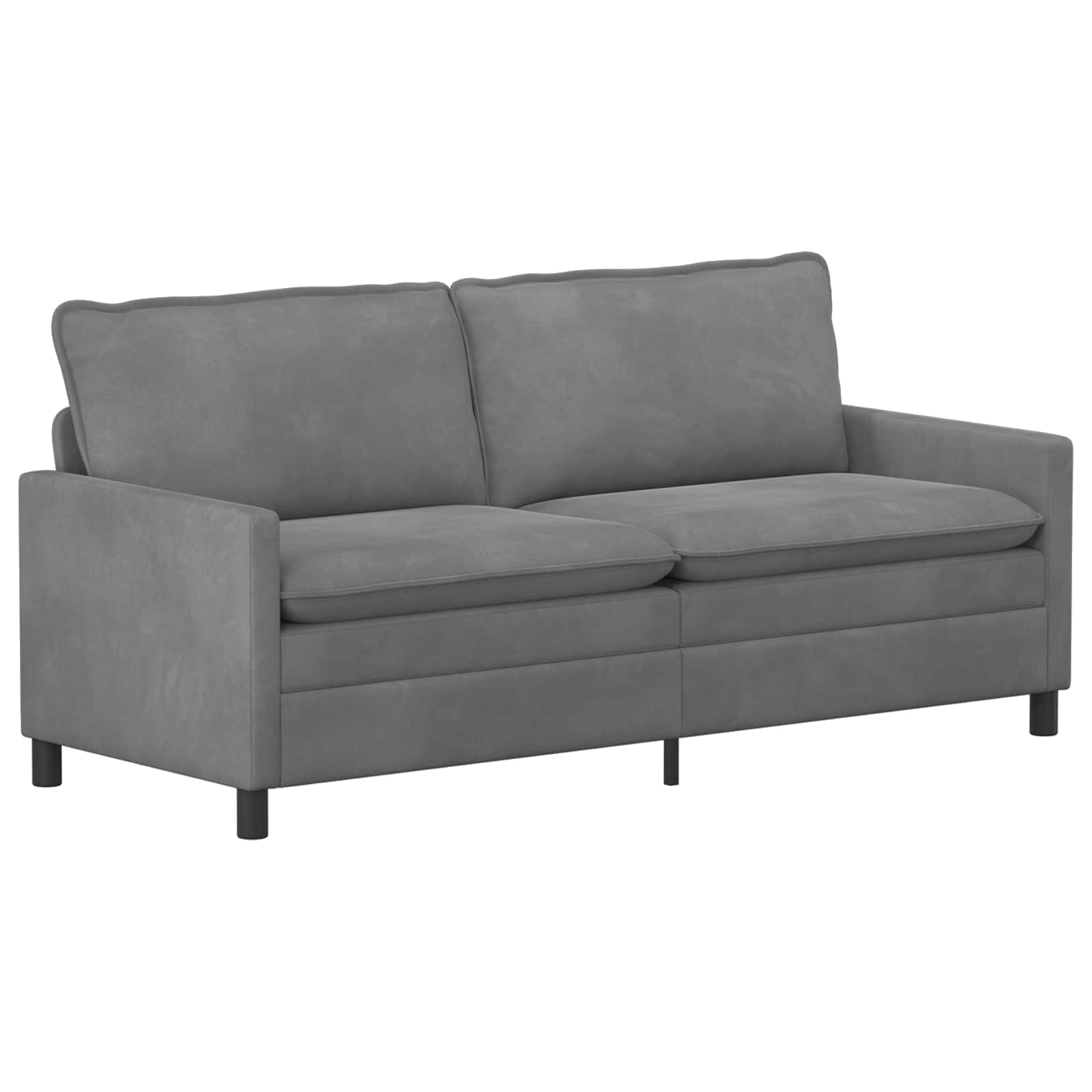 Sofa Set 2 pcs Dunkelgrau Samt