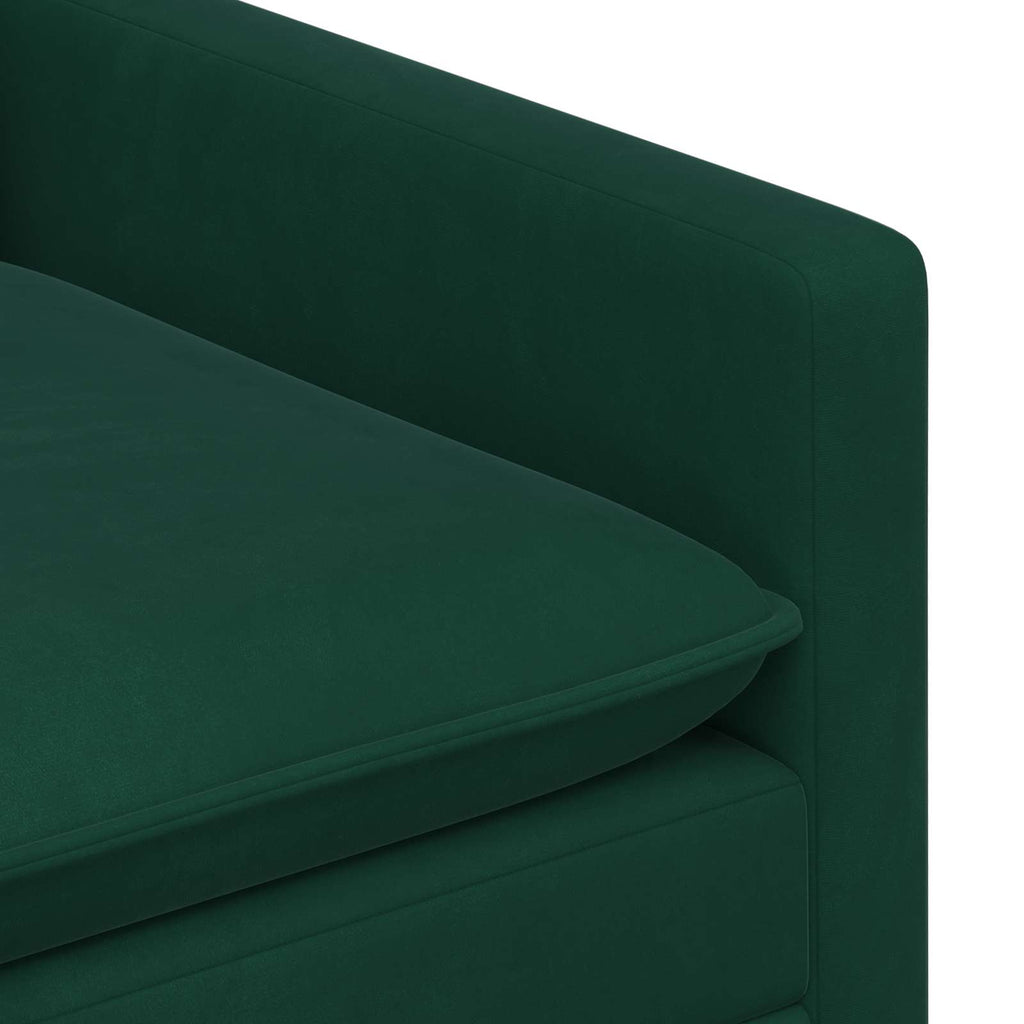 Sofa Set 2 pcs Dunkelgrün Samt