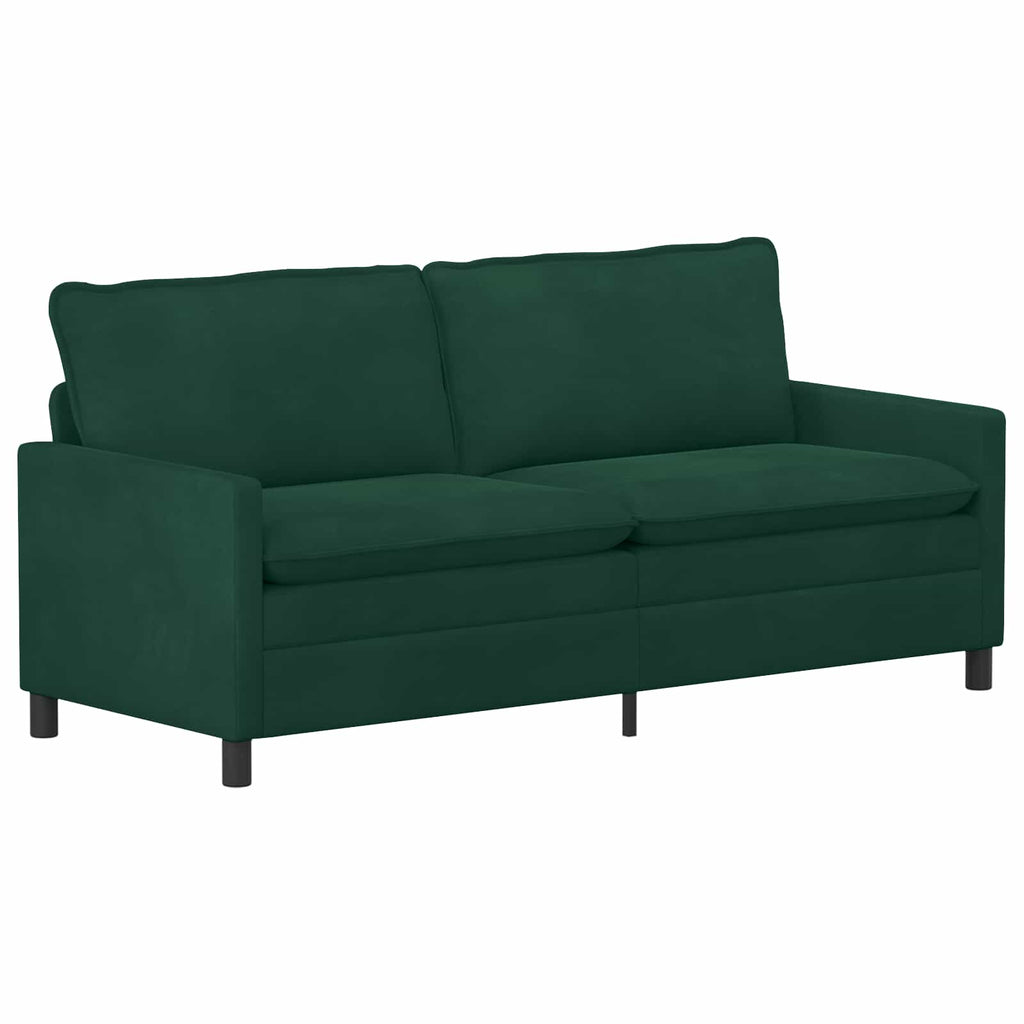 Sofa Set 2 pcs Dunkelgrün Samt