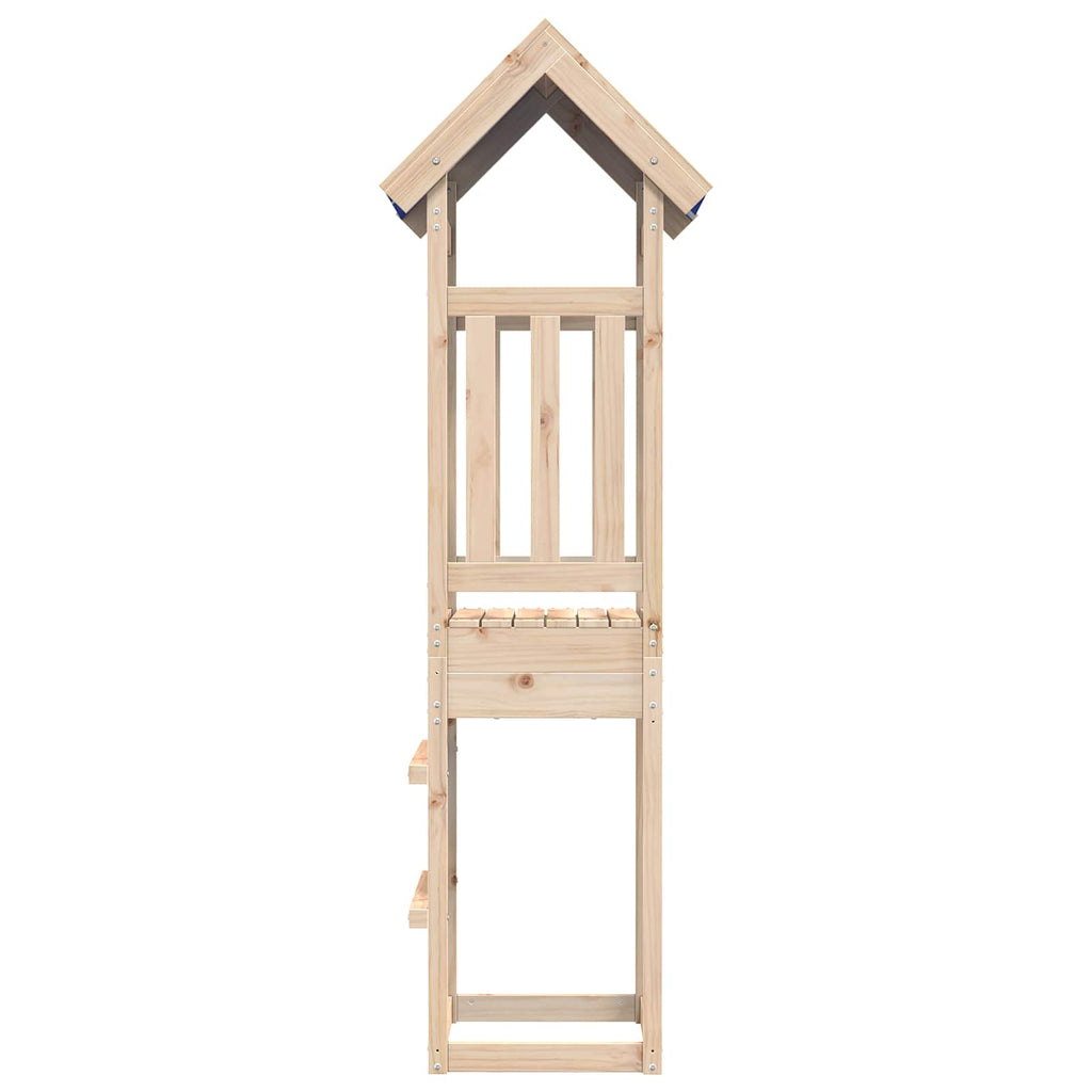 Spielturm Braun 52,5 x 46,5 x 208 cm Massives Kiefernholz