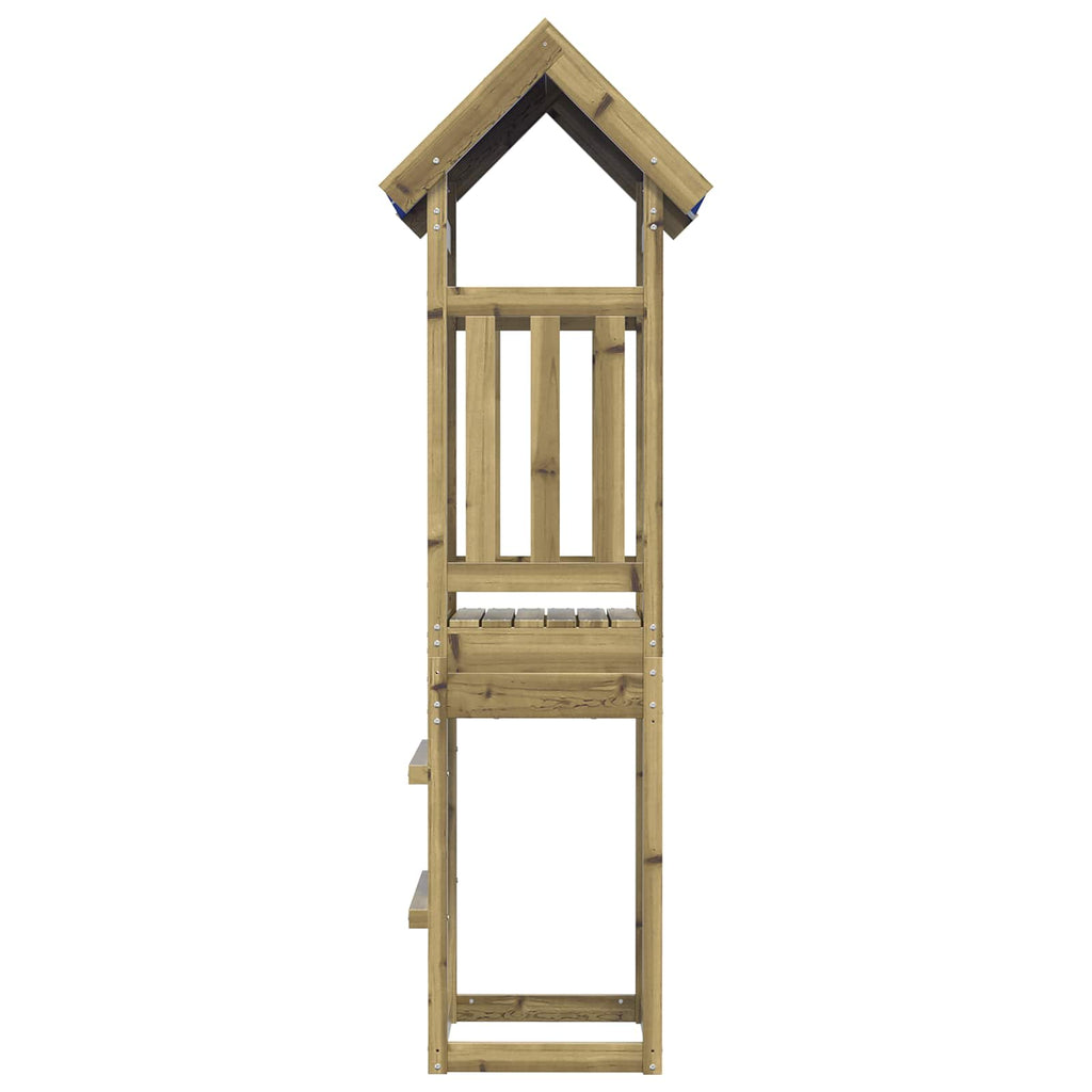 Spielturm Braun Massives imprägniertes Holz