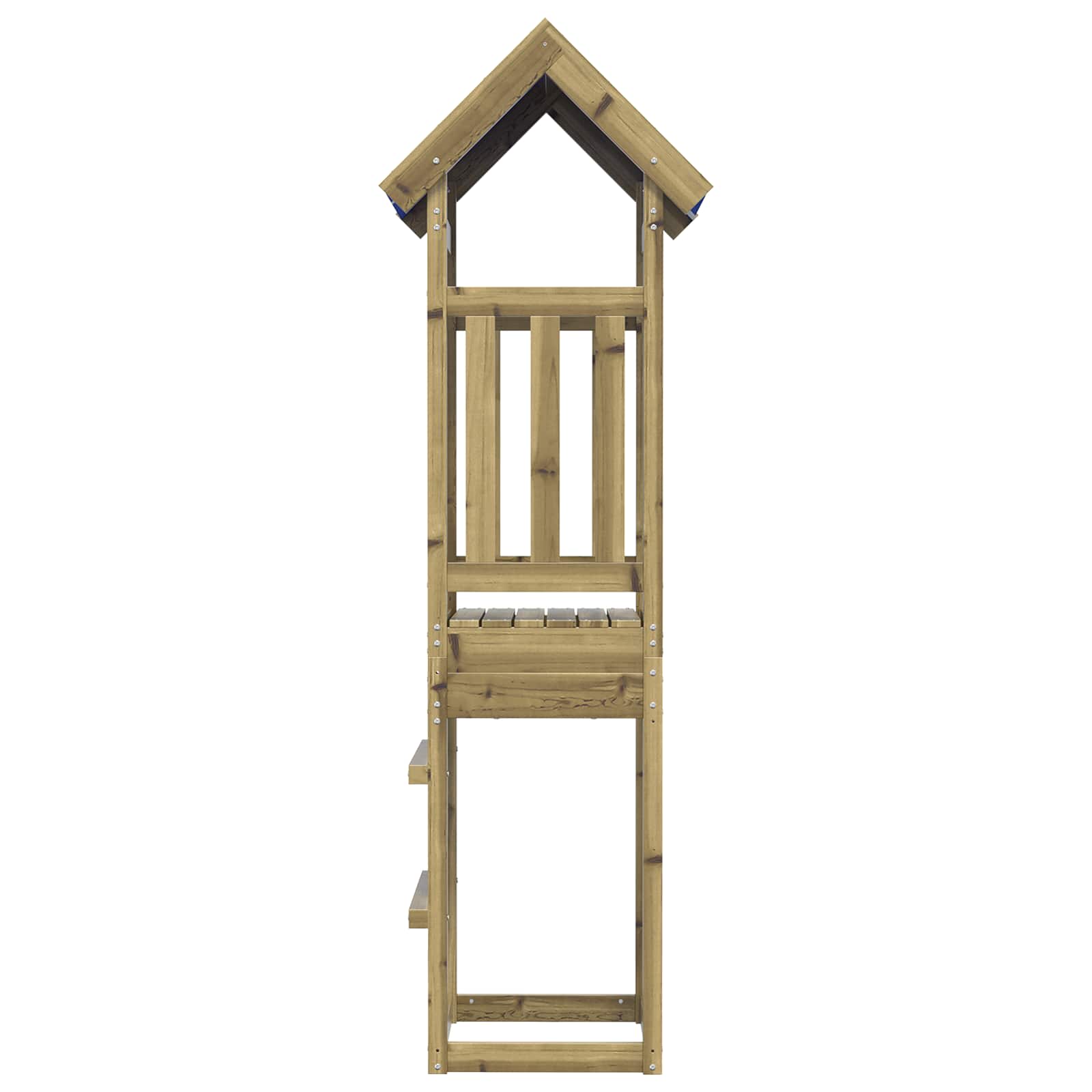 Spielturm Braun Massives imprägniertes Holz