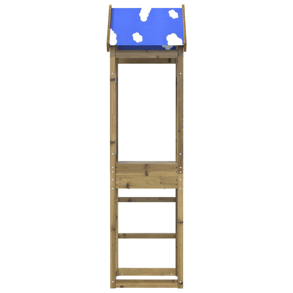 Spielturm Braun Massives imprägniertes Holz