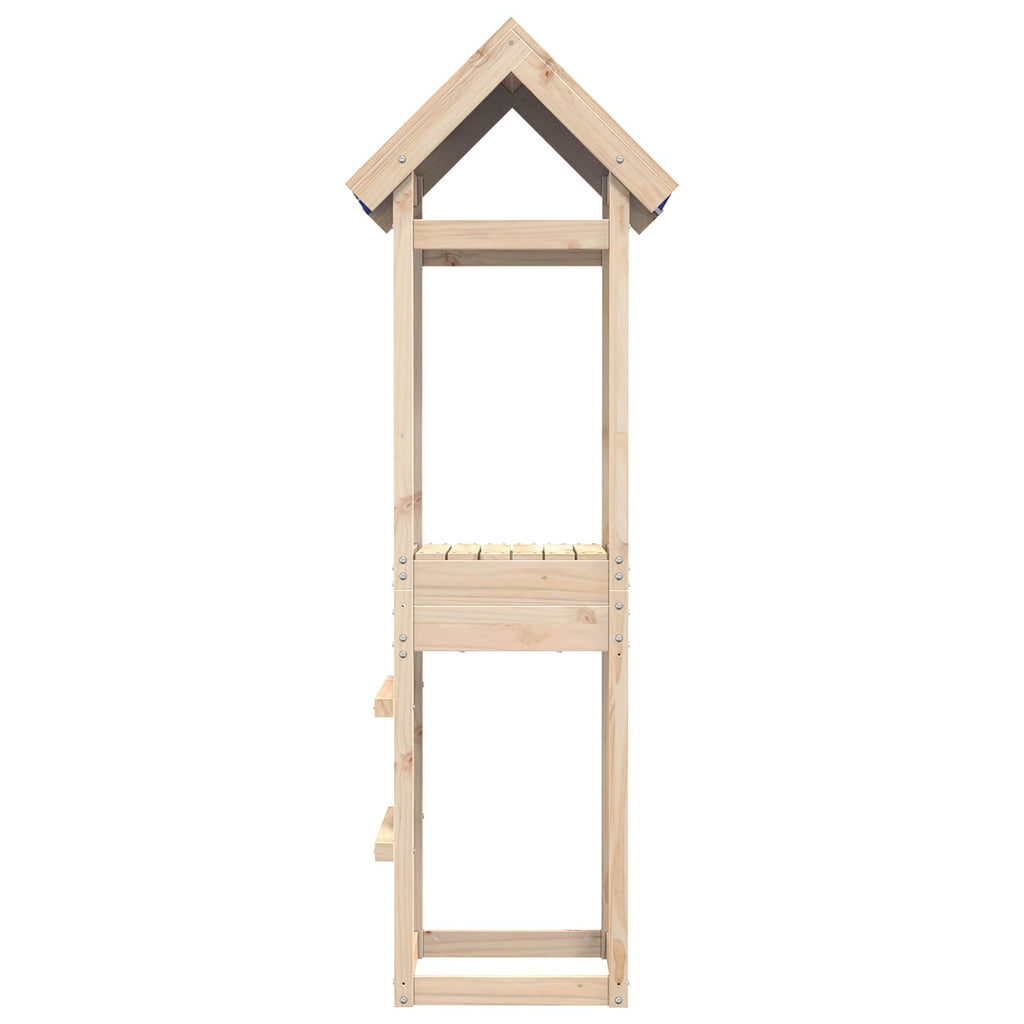 Spielturm Braun 52,5 x 46,5 x 195 cm Massives Kiefernholz