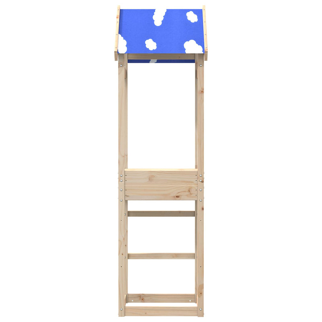 Spielturm Braun 52,5 x 46,5 x 195 cm Massives Kiefernholz