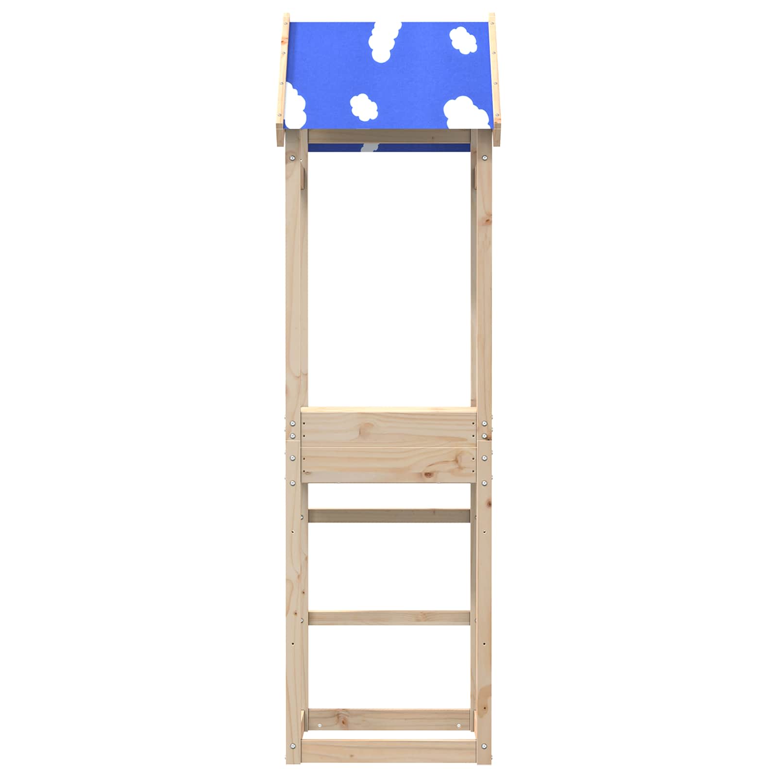 Spielturm Braun 52,5 x 46,5 x 195 cm Massives Kiefernholz