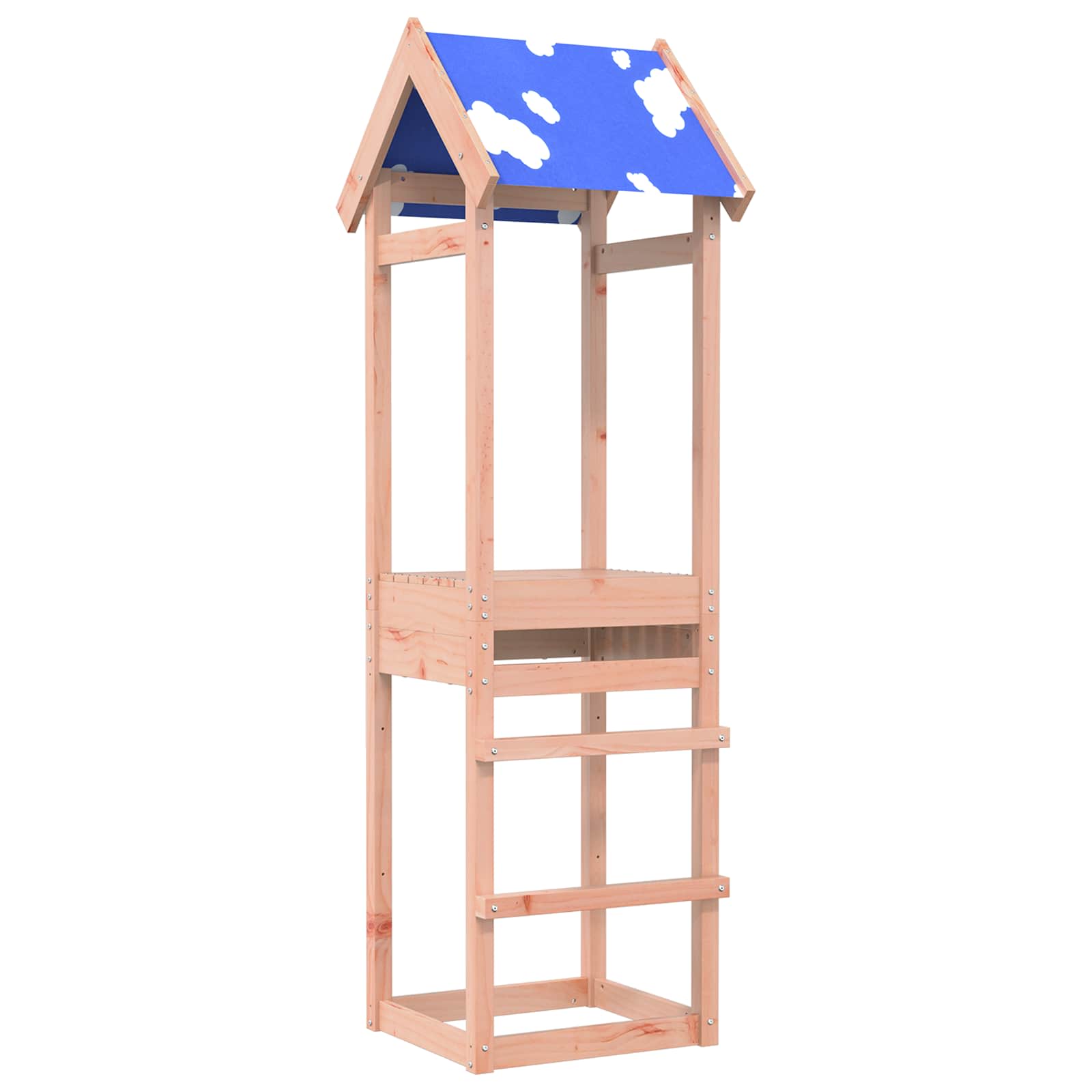 Spielturm Braun 52,5 x 46,5 x 195 cm Massives Douglasienholz