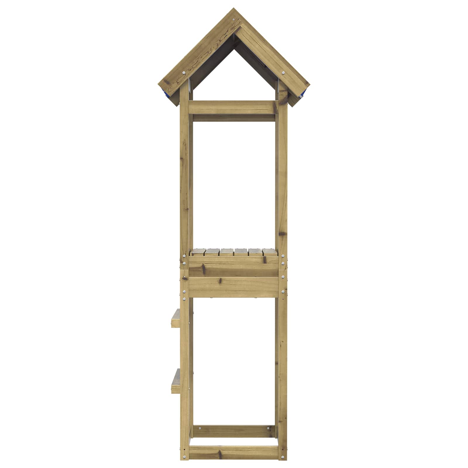 Spielturm Braun Massives imprägniertes Holz