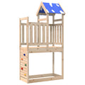 Spielturm Braun 110,5 x 52,5 x 215 cm Massives Kiefernholz