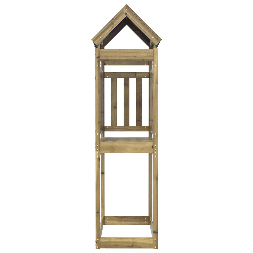 Spielturm Braun Massives imprägniertes Holz