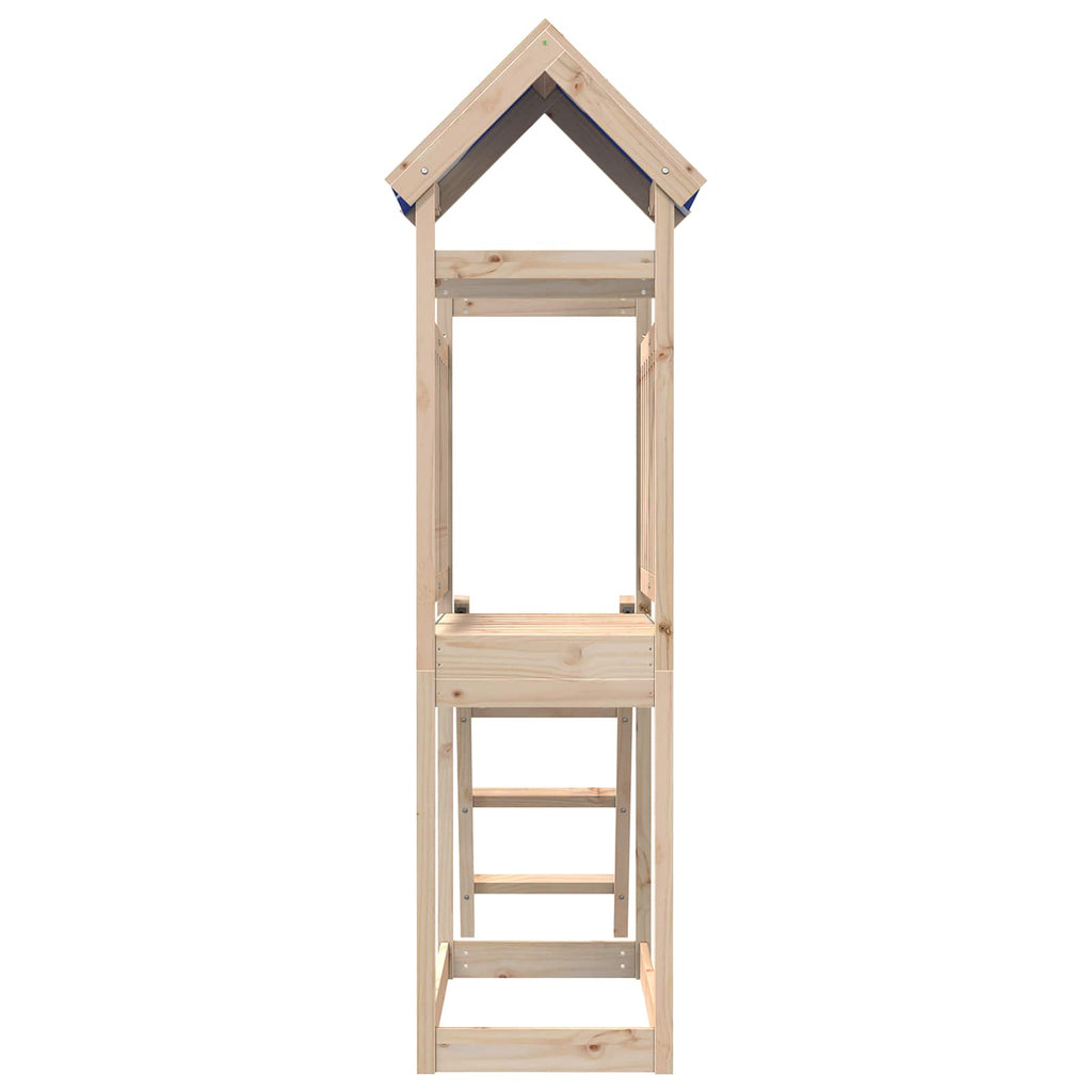 Spielturm Braun 52,5 x 110,5 x 215 cm Massives Kiefernholz